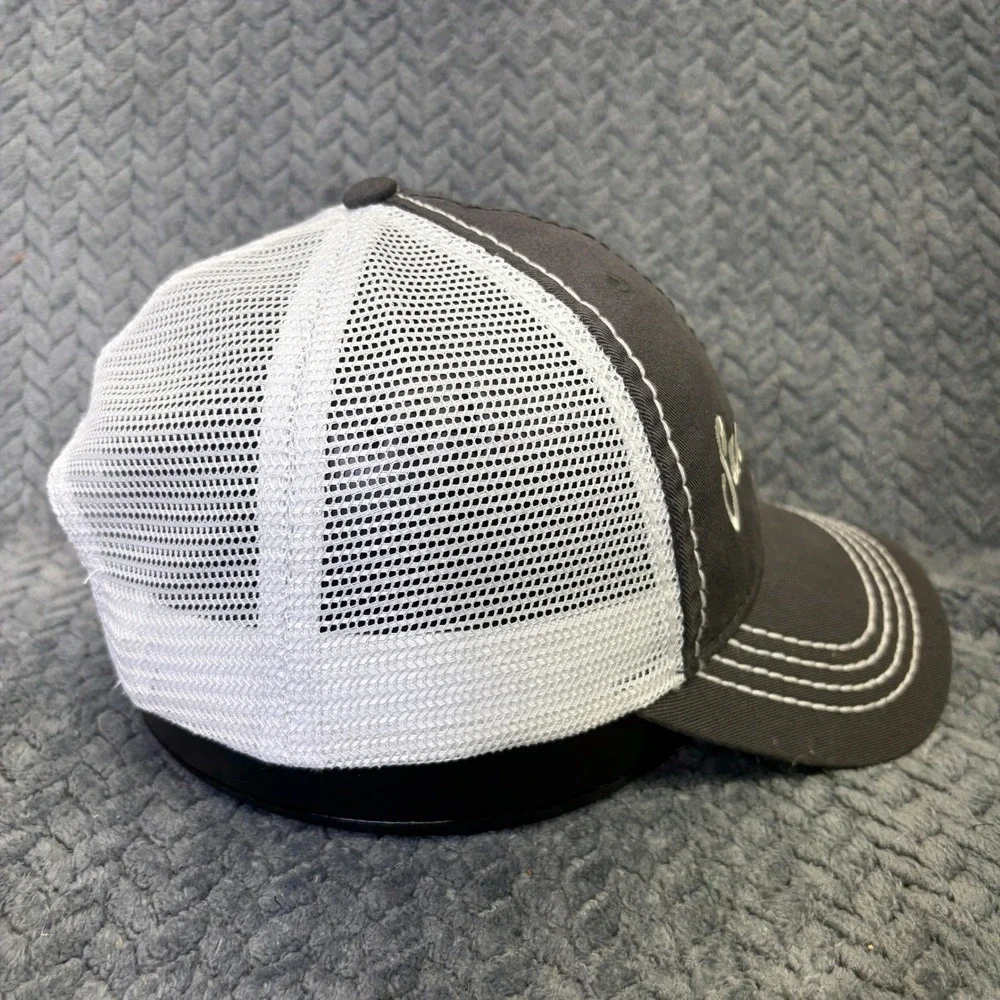Fahrenheit San Francisco Trucker Hat Grey White Mesh Snapback Cap 5438